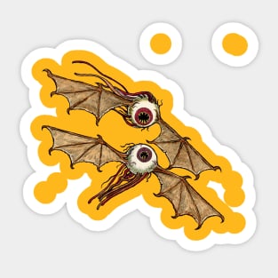 TWO FLYING EYEBALLS Sticker